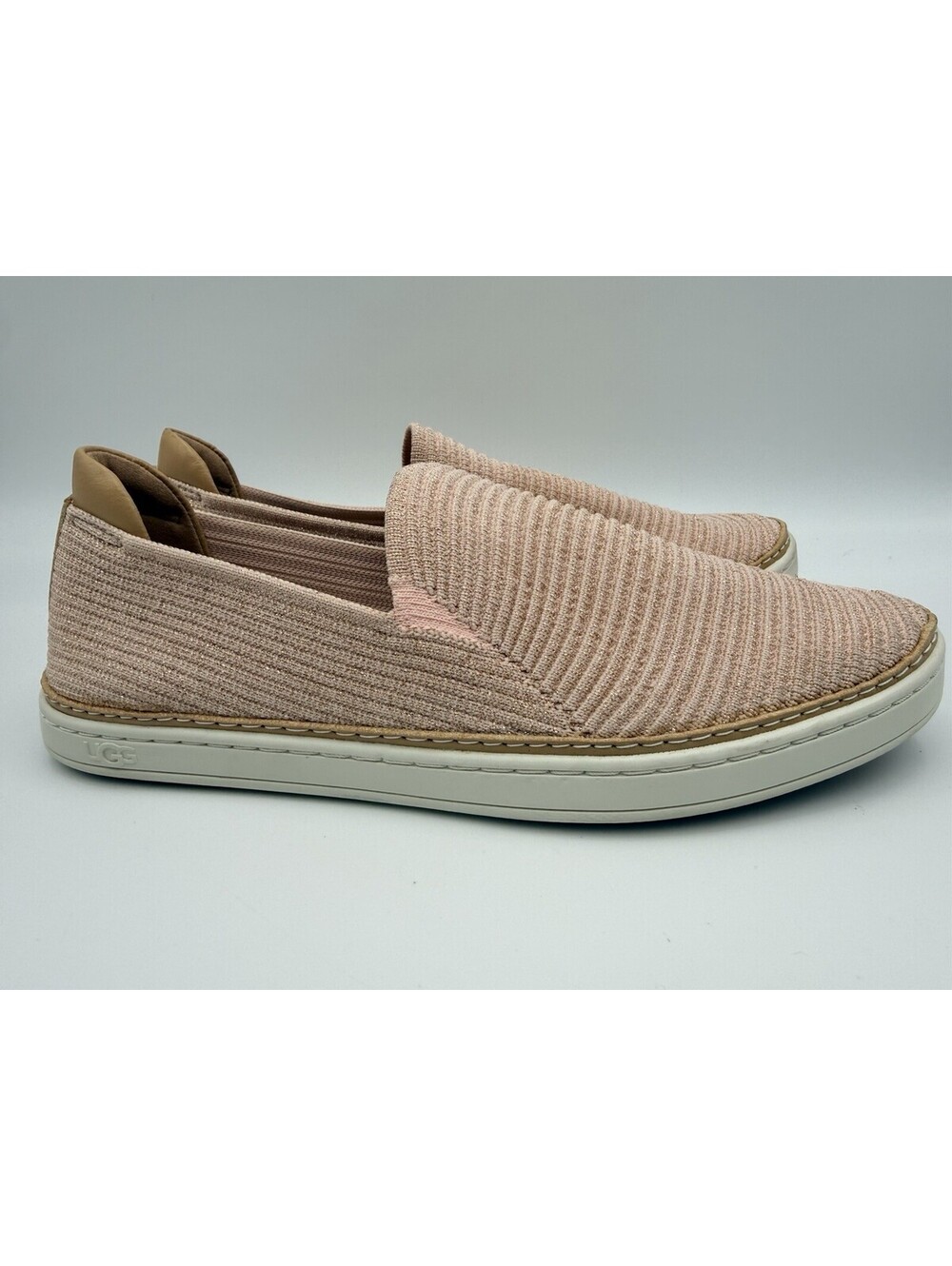 UGG Shoes Womens Size 8 Pink Sammy Slip-On Knit Casual Sneakers EU 39 NWOB